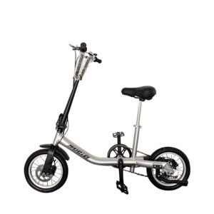 litepro 14 inch carbon alu alloyframe folding bicycle single variable speed disc portable bike champagne / 14inch 6speed