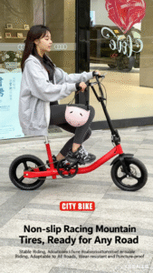 uozinexl 14 inch carbon alu alloyframe folding bicycle single variable speed disc portable bike champagne / 14inch 6speed