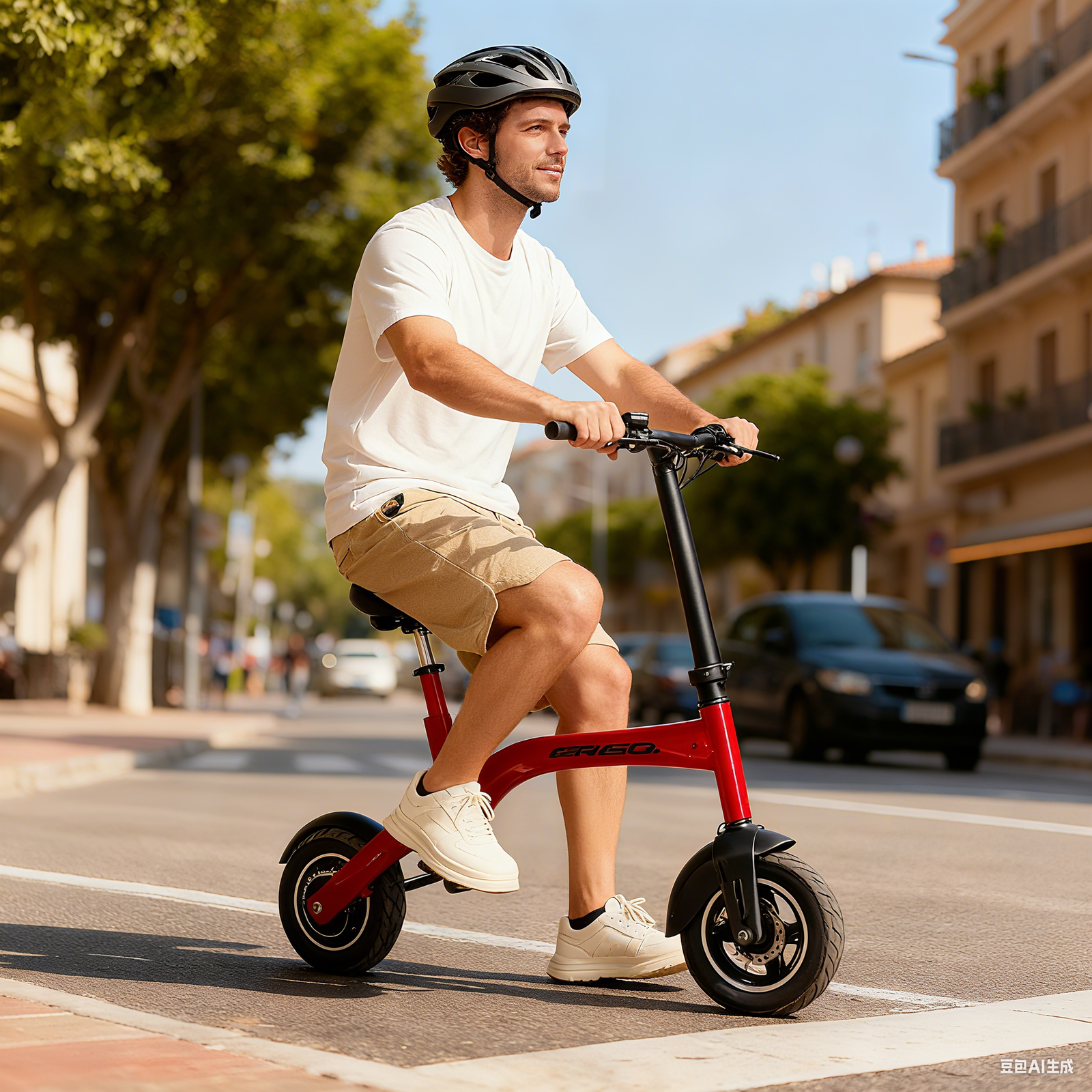 Nucia Folding Electric Scooter with Seat for Adults - 10" Commuter E-Bike - Portable, Lightweight & Compact Foldable Design for City Travel - Image 2