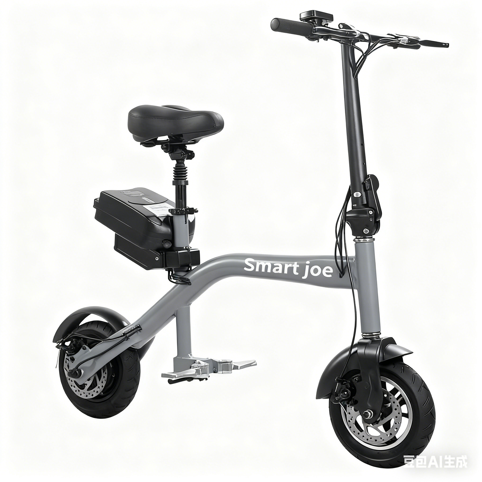 Nucia Folding Electric Scooter with Seat for Adults - 10" Commuter E-Bike - Portable, Lightweight & Compact Foldable Design for City Travel